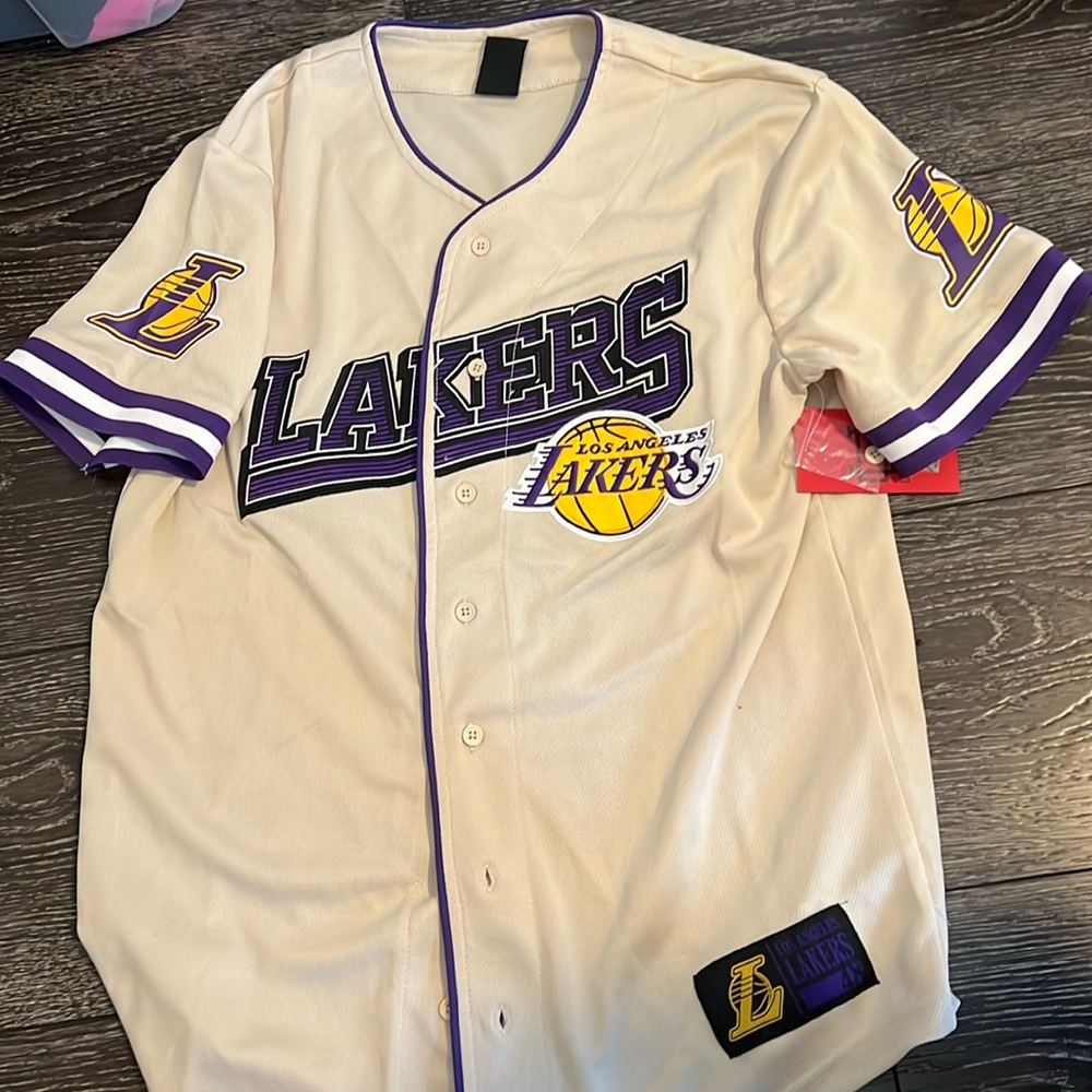 New Era Ultra LA Lakers Baseball Jersey. NWT MENS size Small
